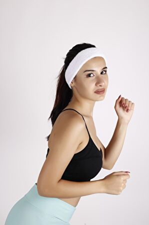 Kırmızı Sporcu Saç Bandı Ter Bandı Bandana Headband