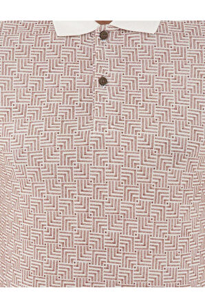 Ekru Slim Fit Polo Yaka Tişört
