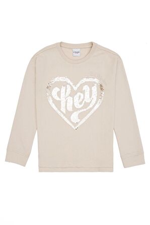 Beyaz Kız Çocuk Sweatshirt