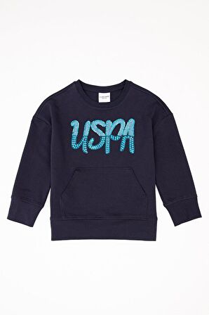 Lacivert Kız Çocuk Sweatshirt