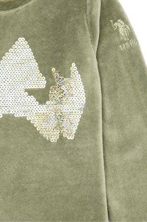 Yeşil Kız Çocuk Sweatshirt
