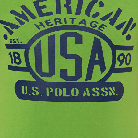 Erkek Elma Yeşili Bisiklet Yaka Tişört