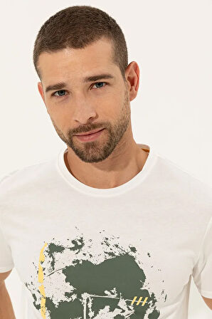 Erkek Ecru T Shirt G021SZ011.000.1373923.VR019