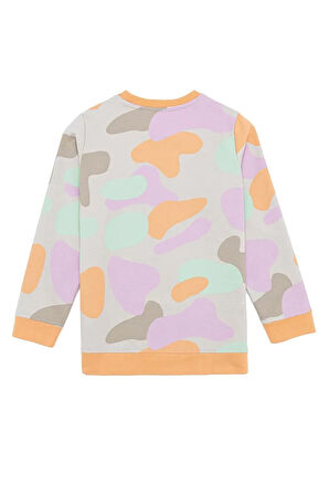 Kız Çocuk Taş Bisiklet Yaka Sweatshirt