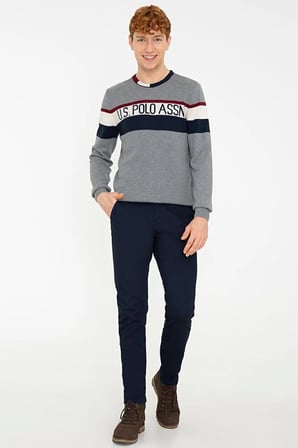 Erkek   Slim Fit Kazak %100 Pamuk