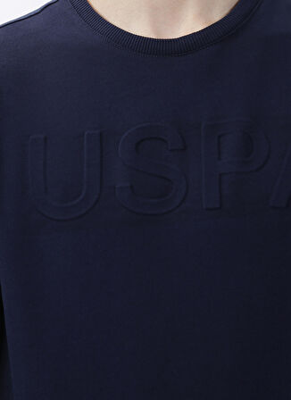 U.S. Polo Assn. Bisiklet Yaka Lacivert Erkek Sweatshırt JELLYSK022