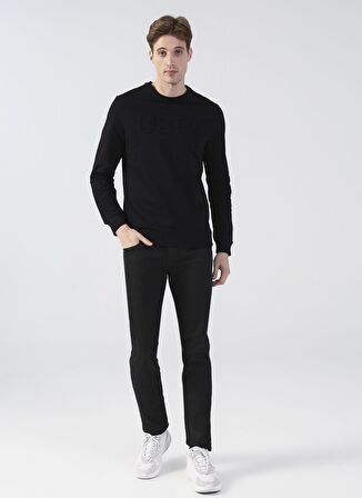 U.S. Polo Assn. Bisiklet Yaka Siyah Erkek Sweatshırt JELLYSK022