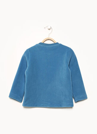 U.S. Polo Assn. Düz Erkek Çocuk Mavi Sweatshırt DEMHU