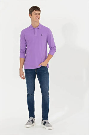 Erkek Sweatshirt Polo Yaka Regular %100 Pamuk