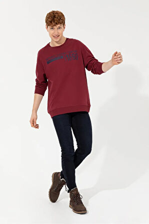 Kırmızı Erkek Sweatshirt