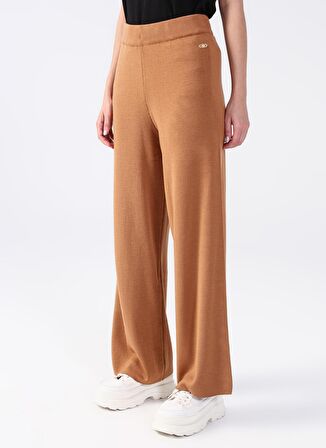 U.S. Polo Assn. Lastikli Bel Loose Fit Taba Kadın Pantolon NELENA