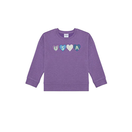 Kız Çocuk Çiçekli sweatshirt