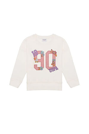 Beyaz Kız Çocuk Sweatshirt