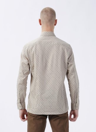 U.S. Polo Assn. Slim Fit Düğmeli Yaka Gri Erkek Gömlek ISMO