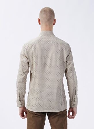U.S. Polo Assn. Slim Fit Düğmeli Yaka Gri Erkek Gömlek ISMO