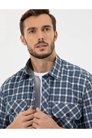 İndigo Comfort Fit Uzun Kollu Gömlek 50259516-VR028