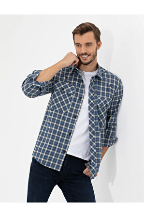 İndigo Comfort Fit Uzun Kollu Gömlek 50259516-VR028