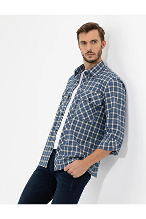 İndigo Comfort Fit Uzun Kollu Gömlek 50259516-VR028