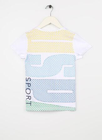 U.S. Polo Assn. Beyaz Erkek Çocuk Bisiklet Yaka Kısa Kollu Düz T-Shirt PUNOKIDS