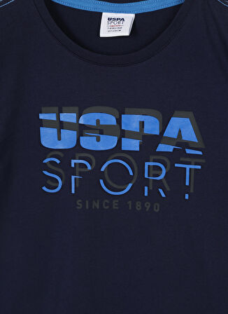 U.S. Polo Assn. Baskılı Lacivert Erkek Çocuk T-Shirt LARENKIDS