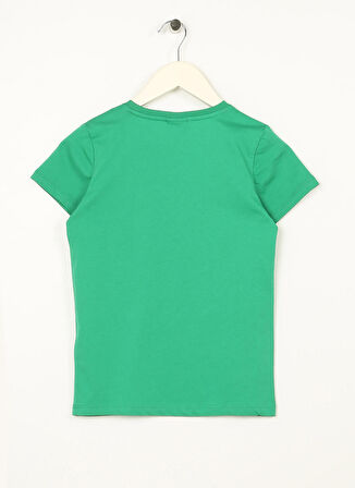 U.S. Polo Assn. Yeşil Erkek Çocuk Bisiklet Yaka Kısa Kollu Düz T-Shirt FERASKIDS