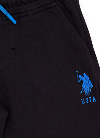 U.S. Polo Assn. Siyah Erkek Çocuk Kısa Düz Şort PAREIY023
