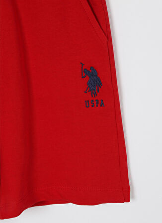 U.S. Polo Assn. Kırmızı Erkek Çocuk Kısa Düz Şort PAREIY023