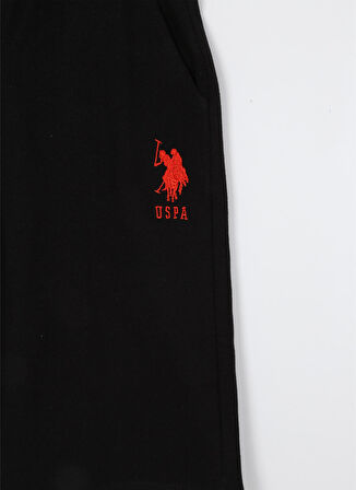 U.S. Polo Assn. Siyah Erkek Çocuk Diz Üstü Düz Şort GUNDERIY023