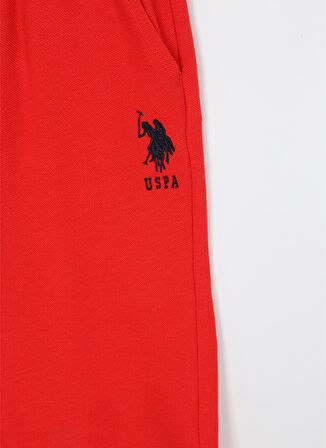 U.S. Polo Assn. Kırmızı Erkek Çocuk Diz Üstü Düz Şort GUNDERIY023