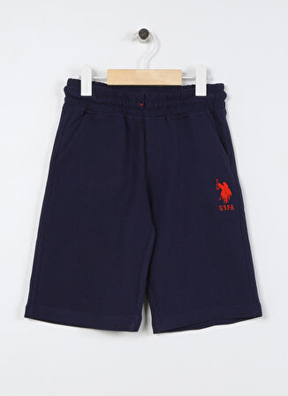 U.S. Polo Assn. Lacivert Erkek Çocuk Diz Üstü Düz Şort GUNDERIY023