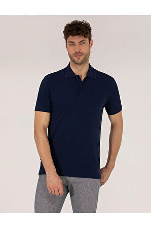 Lacivert Regular Fit Polo Yaka Basic Tişört 50269604-vr033