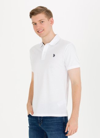 U.S. Polo Assn. Polo Yaka Beyaz Erkek T-Shirt GTP04IY023
