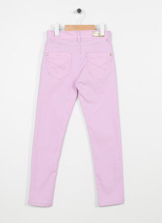 U.S. Polo Assn. Pembe Kız Çocuk Boru Paça Toothpick Düz Pantolon GLENO23Y