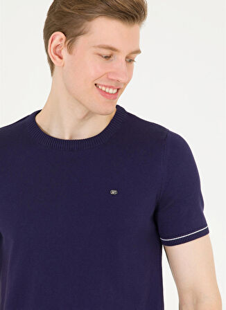 U.S. Polo Assn. Bisiklet Yaka Regular Fit Lacivert Erkek Kazak FORLA