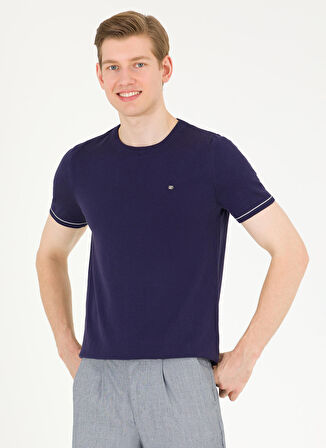 U.S. Polo Assn. Bisiklet Yaka Regular Fit Lacivert Erkek Kazak FORLA