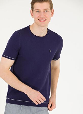 U.S. Polo Assn. Bisiklet Yaka Regular Fit Lacivert Erkek Kazak FORLA