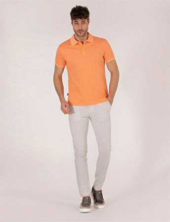 Erkek Slim Fit Chino Pantolon-Gri | 30