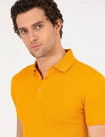 Erkek Polo Yaka Slim Fit Basic T-Shirt-Hardal | M