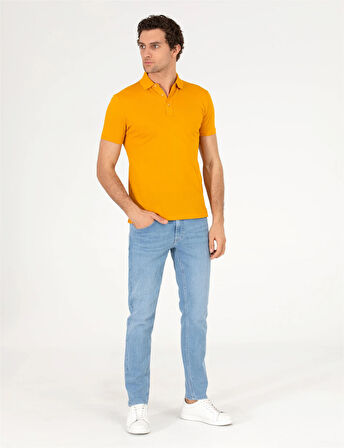 Erkek Polo Yaka Slim Fit Basic T-Shirt-Hardal | S