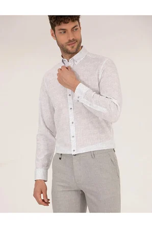  Slim Fit Uzun Kollu Gömlek 50265072-VR001