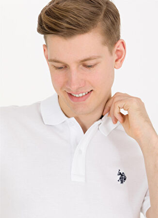 U.S. Polo Assn. Polo Yaka Beyaz Erkek T-Shirt GTP04IY023