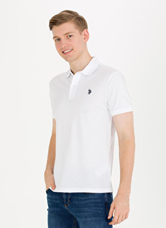 U.S. Polo Assn. Polo Yaka Beyaz Erkek T-Shirt GTP04IY023