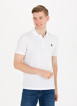 U.S. Polo Assn. Polo Yaka Beyaz Erkek T-Shirt GTP04IY023