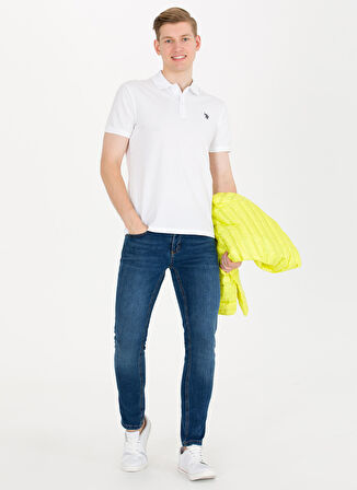 U.S. Polo Assn. Polo Yaka Beyaz Erkek T-Shirt GTP04IY023