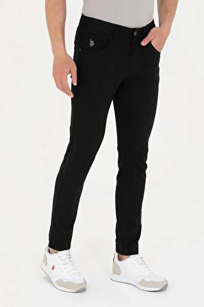G081GL078 1577209 Carlos23Y Us Polo Assn  Erkek Kanvas Pantolon Siyah