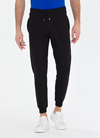 Cacharel Lastikli Bel Slim Fit Siyah Erkek Eşofman Altı CRES