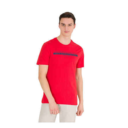 Erkek Baskılı Logolu T-shirt