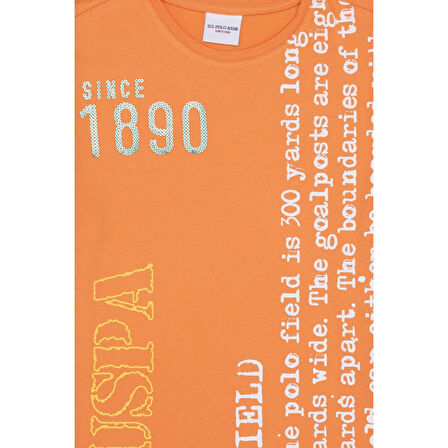 Çocuk Turuncu Bisiklet Yaka Tişört 50265393