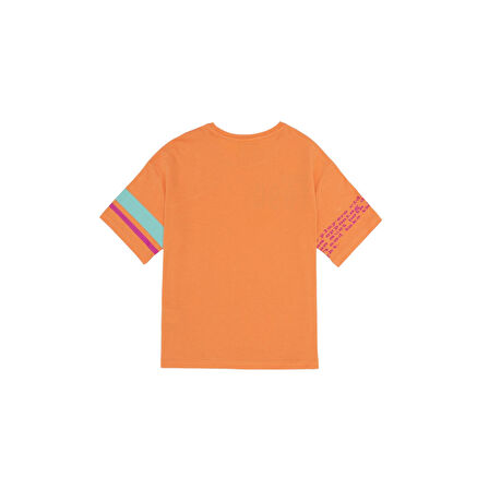 Çocuk Turuncu Bisiklet Yaka Tişört 50265393