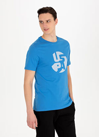 U.S. Polo Assn. Bisiklet Yaka Saks Erkek T-Shirt ONZA